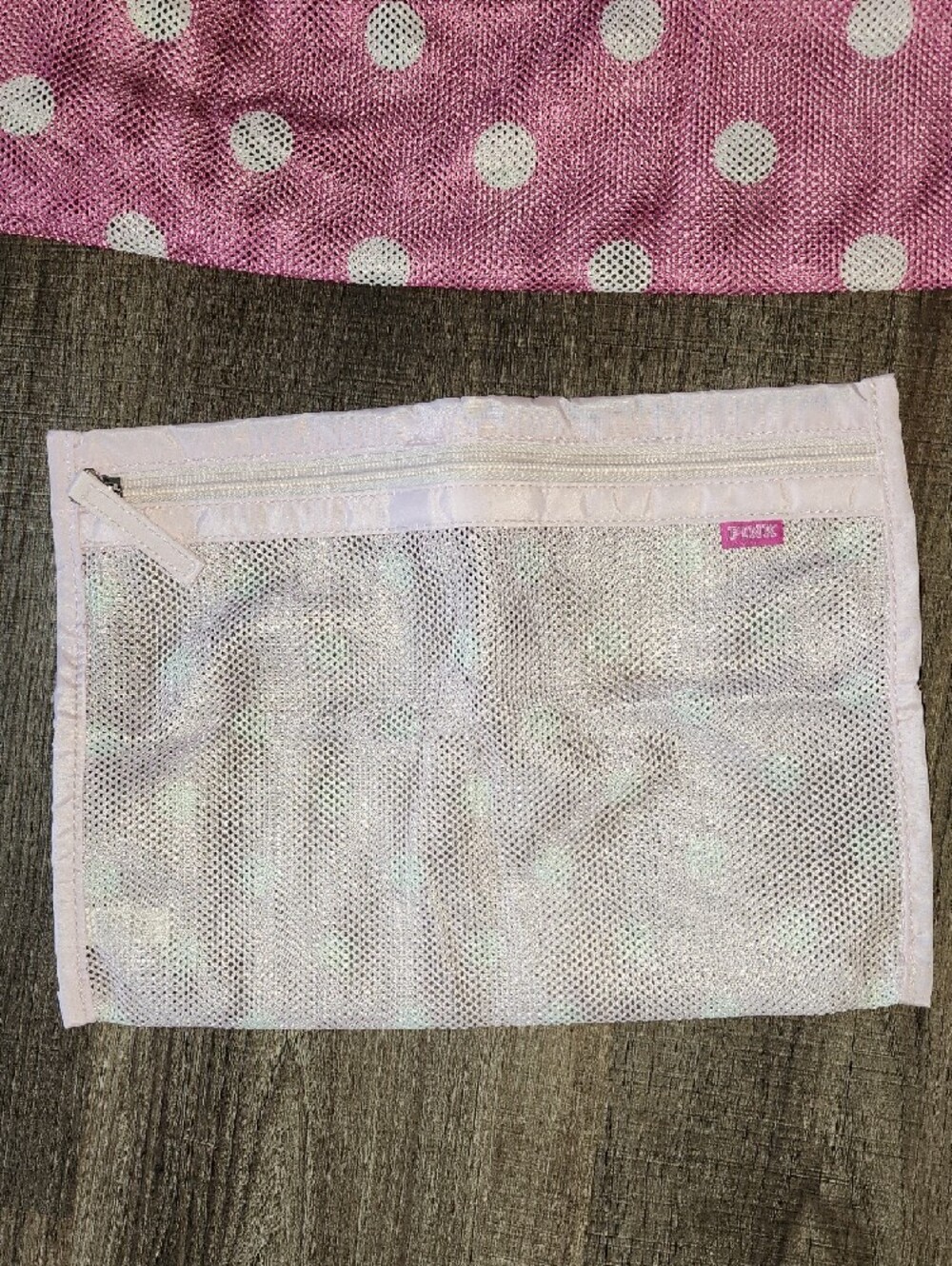 PINK Hot Pink Mesh Cosmetic Pouch - Picture 5 of 7